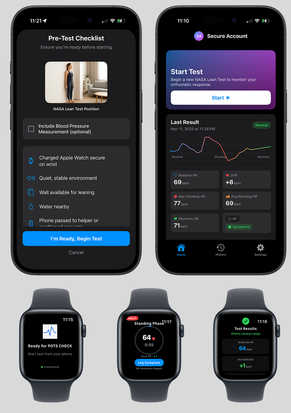 POTS Check App Screenshots